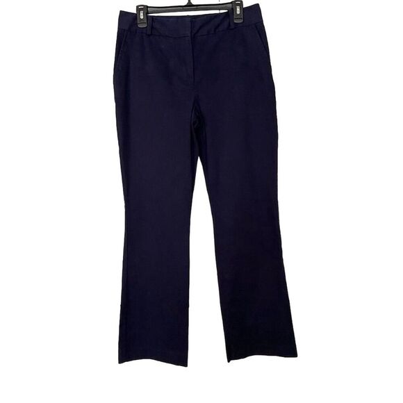 Talbots Pants - Talbots Heritage Navy Blue Chino Pants Size 8 High Rise Boot Cut Leg​